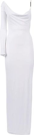 Elisabetta Franchi Maxi Jurken - Dames - Maxi kleedjes - Wit - M - Kleedjes