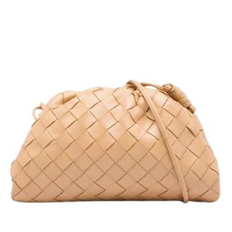 Bottega Veneta Pre-owned Mini Pouch - Dames - Pre-owned - Beige - Maat: ONE Size Leer
