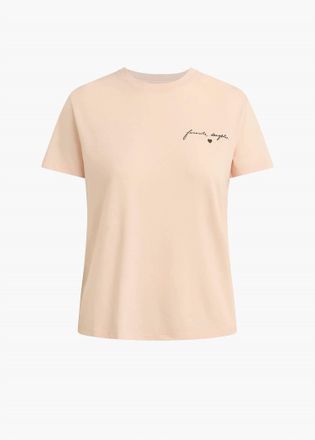 Favorite Daughter Womens Signature Mini Logo Tee In Pale Pink Black
