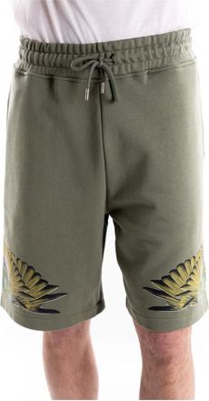 Marcelo Burlon Hombre, Pantalones cortos, Verde, Talla: L
