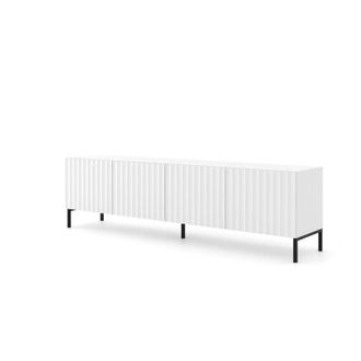 AC-D&eacute;co Mobile Wave Porta Tv 200 4d Bianco Opaco Gambe Nere