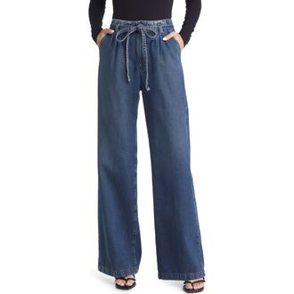 AG - Adriano Goldschmied Deven High Waist Drawstring Wide Leg Nonstretch Jeans in King Street at Nordstrom Rack, Size 25