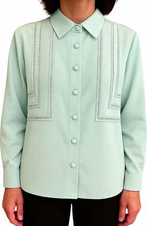 Seventy Modern Lace Shirt In Mint Green