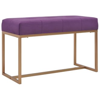 vidaXL Banco 80 Cm Terciopelo Morado Vidaxl