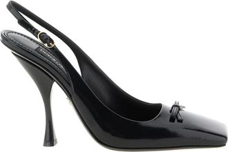 Dolce & Gabbana Schoenen, Dames, Zwart, 38 EU, Leer, Calfskin Slingback