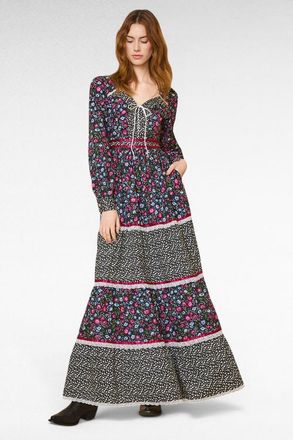 ModCloth Katie Cottagecore Prairie Maxi Dress, ModCloth x Gunne Sax in Enchanting Bloom at Nordstrom, Size X-Small