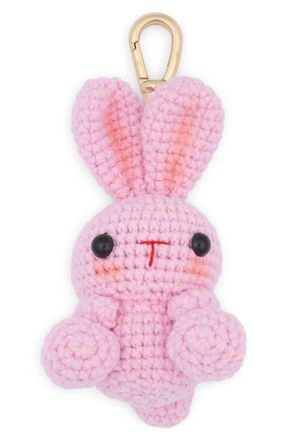 BP. Crochet Bunny Bag Charm in Pink Multi at Nordstrom
