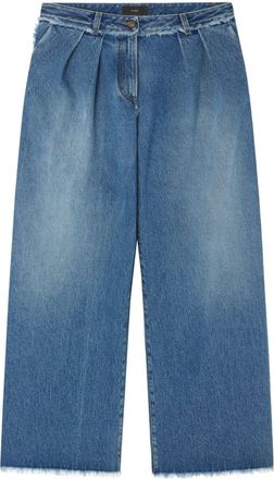 Alanui fringed wide leg jeans - women - Cotton - 28 - Blue