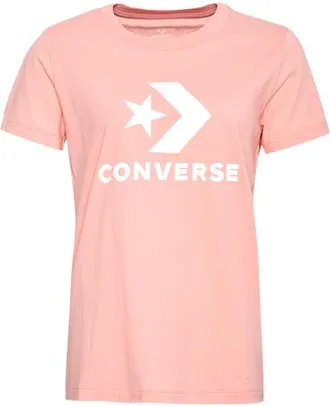 Converse (WMNS) Converse Classic Logo Printing Short Sleeve Pink 10009152-A11