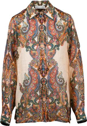 Zimmermann Ramie Shirt - Dames - Overhemden - Veelkleurig - L - Overhemden