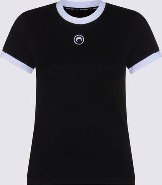 Marine Serre T-Shirts And Polos Blacks And Greys-Donna