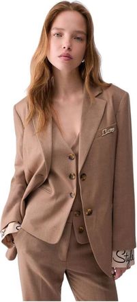 Liu Jo Wf 6211 T732A-L9179 Jas - Dames - Blazers - Bruin - XS - Polyester - Jassen