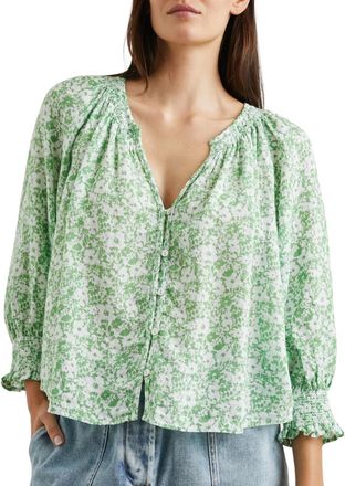 Rails Womens Mariah Top In Green Texture Floral