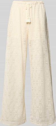 Vero Moda Regular Fit Weite Hose mit semitransparentem Besatz Modell MAYA in Offwhite, Gr&ouml;&szlig;e XL