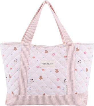 Generic Women Quilted Floral Tote Bag Simple Shopping Bag Patchwork Stylish Commuting Bag Soft Large Capacity for Outdoor Travel (style 10)