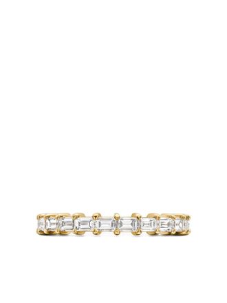 David Yurman 18kt yellow gold DY Eden Partway diamond band ring (2mm) - women - 18kt Yellow Gold/Diamond - 6