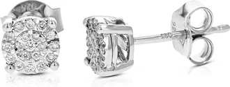 Vir Jewels 1/8 cttw Lab Grown Diamond Composite Earrings in Sterling Silver With Push Backs For Women