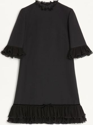 Valentino Crepe Couture Short Dress Woman BLACK 36