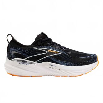 Brooks Mens Glycerin Gts 22 Running Shoes In Black/country Blue/orange Pop