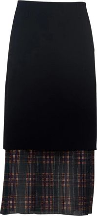 Dries Van Noten Linea a tubino - Dames - Midirokken - Zwart - XS - Rokken