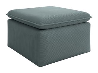 Vente-Unique Puf de pana azul TEODORA