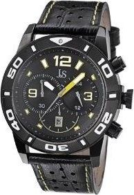 Joshua & Sons Joshua & Sons Chronograph Black Dial Black Leather Mens Watch JS60YL
