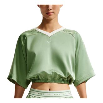 Nike (WMNS) Nike V-Neck Short Sleeve Knit T-Shirt Green IH1331-006