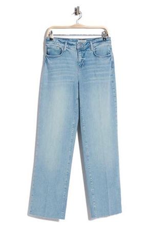 L'agence Tiana High Waist Raw Hem Wide Leg Jeans in Porter at Nordstrom Rack, Size 27
