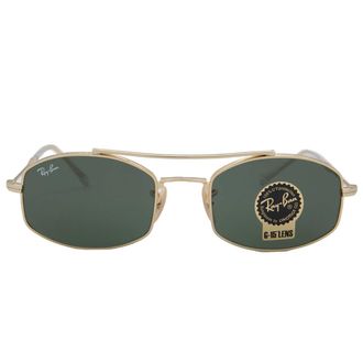 Ray-Ban Ray Ban G-15 Green Oval Unisex Sunglasses RB3719 001/31 51