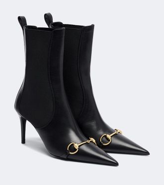 Gucci Donna Horsebit leather ankle boots