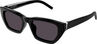 Saint Laurent M127/F 001 Zonnebrillen - Dames - Zonnebrillen - Zwart - 53 MM - Accessoires