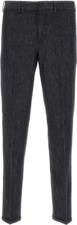 Pantaloni Torino Melange Midnight Blue Cotton Blend Pant