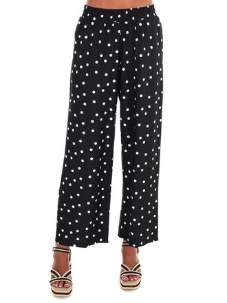 She + Sky Sweet Talk Polka Dot Pants In Black