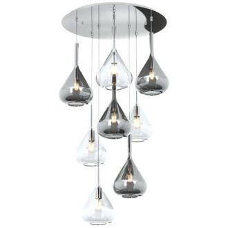 Top-Light Top-light - Lampadario top light kona 1177 cr s8 t tf e27 led lampada soffitto moderna