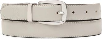 Kazar Smalle grijze en zwarte dubbelzijdige streep - Dames - Riemen - Grijs - 80 CM - Leer - Accessoires