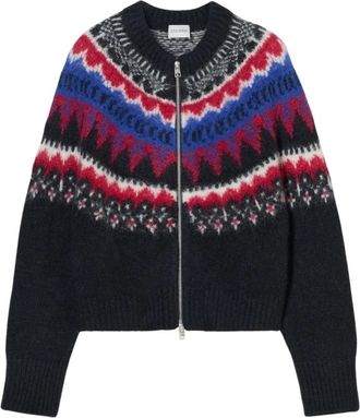 Closed Jacquard Cardigan - Dames - Vesten - Zwart - L - Wol - Truien & Vesten