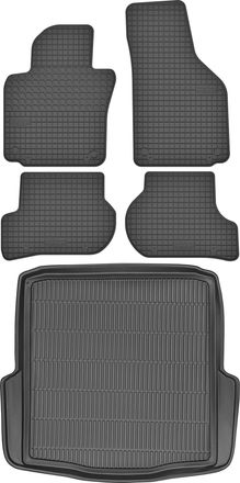 OEM Juego De Alfombrillas De Goma Para Coche Y Maletero Para Skoda Octavia Ii Kombi (2009-2013)