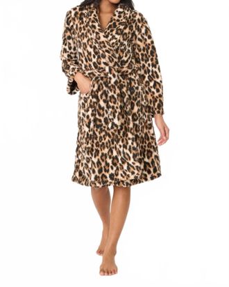 PJ Salvage Holiday Dreams Robe In Leopard