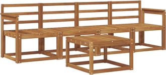 vidaXL Conjunto De Sof&aacute;s De Exterior 5 Uds. Natural Vidaxl