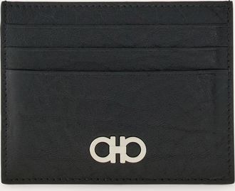 Ferragamo Men Gancini credit card holder Black