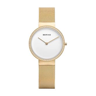 Bering Dameshorloge goud- wit Classic 14531-330 - Dames - Horloges - Geel - ONE Size - Accessoires