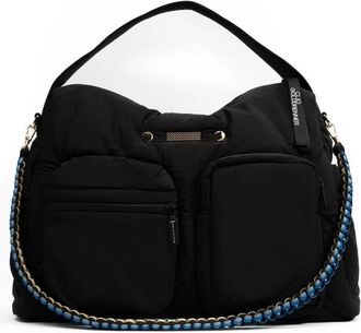 Clio Goldbrenner Ontsnap Nylon Handtas Zwart Gras - Dames - Handtassen - Zwart - ONE Size - Nylon - Tassen