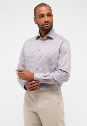 Eterna Langarmhemd ETERNA MODERN FIT, Herren, Gr. 43, Normalgr&ouml;ssen, braun, Twill, 100% Baumwolle, tailliert, Manschette, Hemden Langarmhemd, NON IRON (b&uuml;gel