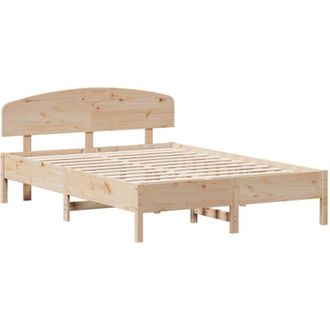 vidaXL Estructura De Cama Sin Colch&oacute;n Madera De Pino Blanca 140x200 Cm Vidaxl