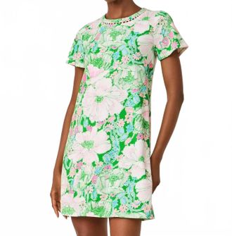 Lilly Pulitzer Cody Short Sleeve Dress In Putting Green Poppyland