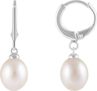 Splendid Pearls Silver 8-8.5Mmmm Pearl Earrings