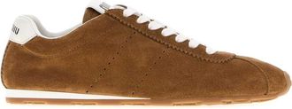 Miu Miu Camel Suede Plume Sneakers