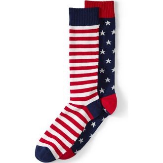 Lands End Novelty Crew Socks in Usa at Nordstrom