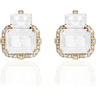 Goshwara Gossip Semiprecious Stone Stud Earrings in White at Nordstrom