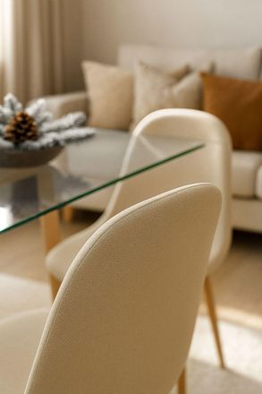 Regalos Miguel Sillas Comedor - Silla Teok Tela - Beige